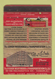 Matchbook Cover - Lehigh Warehouse Trucking Newark NJ WORN 40 Strike