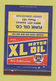 Matchbook Cover - XL Motor Oil gas Funk White City KS low phone # 40 Strike