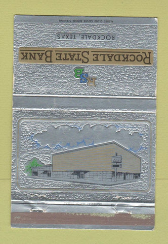 Matchbook Cover - Rockdale State Bank TX 40 Strike