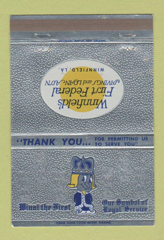 Matchbook Cover - Winnfield's First Federal Savings Winnfield LA 40 Strike