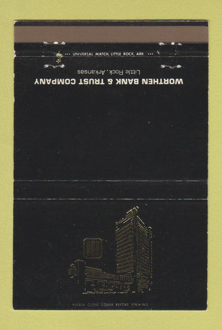 Matchbook Cover - Worthen Bank and Trust Little Rock AR 40 Strike