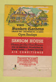 Matchbook Cover - Sansom House Philadelphia PA WEAR 40 Strike