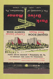 Matchbook Cover - Park Drive Manor Germantown PA WEAR 40 Stick