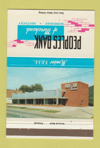 Matchbook Cover - Peoples Bank of Morehead KY 40 Strike