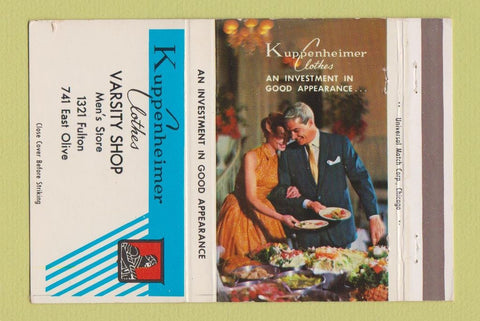 Matchbook Cover - Kuppenheimer Men's Clothes St Louis? 40 Strike