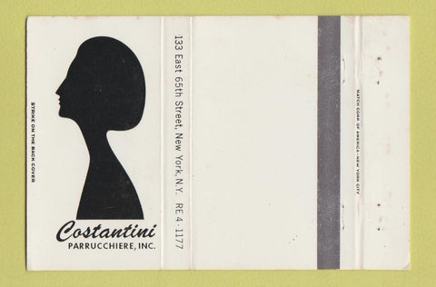 Matchbook Cover - Costantini Parrucchiere New York City silhouette 40 Strike