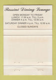 Matchbook Cover - Rossini Dining Lounge Toronto ON WEAR 40 Strike