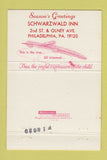 Matchbook Cover - Schwarzwald Inn Philadelphia PA Christmas 40 Strike