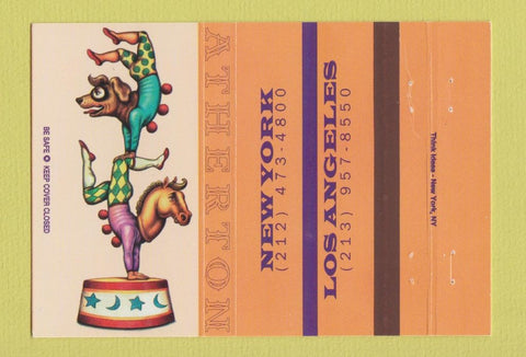 Matchbook Cover - Atherton New York City Los Angeles CA 40 Strike