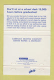 Matchbook Cover - American Seating Company Grand Rapids MI girlie 40 Strike