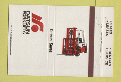 Matchbook Cover - Datsun Fork Lifts 40 Strike