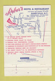 Matchbook Cover - Reber's Motel Restaurant Barryville NY 40 Strike