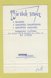 Matchbook Cover - Harmony Men's Clothes Philadelphia PA 40 Strike