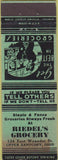 Matchbook Cover - Riedel's Grocery Upper Sandusky OH green