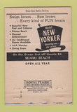 Matchbook Cover - Hotel New Yorker Miami Beach FL WEAR 40 Strike