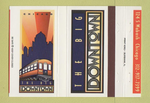 Matchbook Cover - The Big Downtown Chicago IL 40 Strike