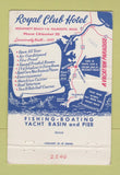 Matchbook Cover - Royal Club Hotel North Falmouth MA WEAR 40 Strike