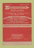 Matchbook Cover - Arrow Smith Tool Die Los Angeles CA WORN 40 Strike