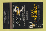 Matchbook Cover - Zara Restaurant Victoria Austrlia SAMPLE 40 Strike
