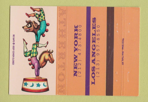 Matchbook Cover - Atherton New York City Los Angeles CA WEAR 40 Strike