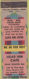 Matchbook Cover - Head Inn Cafe Los Angeles CA WEAR