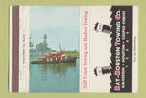 Matchbook Cover - Bay Houston Towing Boats Corpus Christi Houston TX 40 Strike