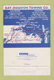 Matchbook Cover - Bay Houston Towing Boats Corpus Christi Houston TX 40 Strike