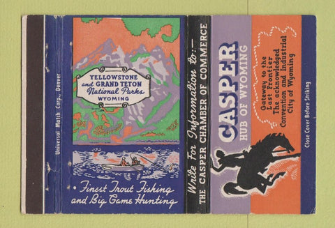 Matchbook Cover - Casper WY Tourism Chamber of Commerce 40 Strike
