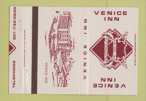 Matchbook Cover - Venice Inn Hagerstown MD 40 Strike