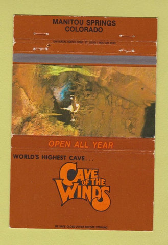 Matchbook Cover - Cave of the Winds Manitou Springs Colorado WEAR #2 40 Strike