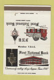 Matchbook Cover - First National Bank Oxford MS North Lamar 40 Strike