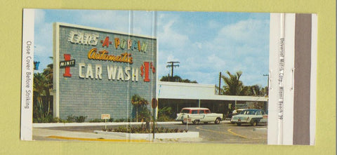 Matchbook Cover - Cars A Poppin Car Wash Fort Lauderdale FL 30 Strike