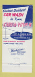 Matchbook Cover - Cars A Poppin Car Wash Fort Lauderdale FL 30 Strike