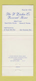 Matchbook Cover - F Ziehm Funeral Home East Cleveland OH 30 Strike