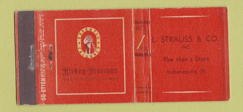 Matchbook Cover - Hickey Freeman Men's Clothes Indianapolis IN 30 Stick