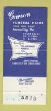 Matchbook Cover - Carson Funeral Home Kansas City MO 30 Strike