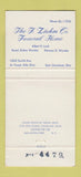 Matchbook Cover - F Ziehm Funeral Home East Cleveland OH 30 Strike