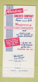 Matchbook Cover - Aberdeen Concrete Aberdeen MD 30 Strike