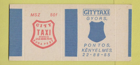 Matchbox - City Taxi Budapest Hungary Hungarian