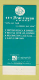 Matchbook Cover - Franciscan Restaurant San Francisco CA 30 Strike