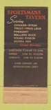 Matchbook Cover - Sportman's Tavern Duarte CA WEAR 30 Strike