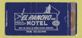 Matchbook Cover - El Rancho Motel North Platte NE WORN 30 Strike