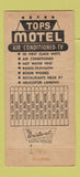 Matchbook Cover - Tops Motel Topeka KS WORN 30 Strike