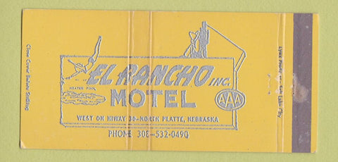 Matchbook Cover - El Rancho Motel North Platte NE 30 Strike