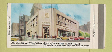Matchbook Cover - Rochester Savings Bank NY 30 Strike