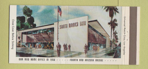 Matchbook Cover - Santa Monica Bank Pacific Palisades CA WEAR 30 Strike