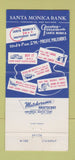 Matchbook Cover - Santa Monica Bank Pacific Palisades CA WEAR 30 Strike