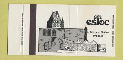 Matchbook Cover - Cafe Estoc St Louis QC WEAR 30 Strike