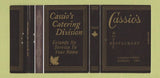 Matchbook Cover - Cassio's Hotel Restaurant Sudbury ON 30 Strike
