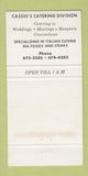 Matchbook Cover - Cassio's Hotel Restaurant Sudbury ON 30 Strike
